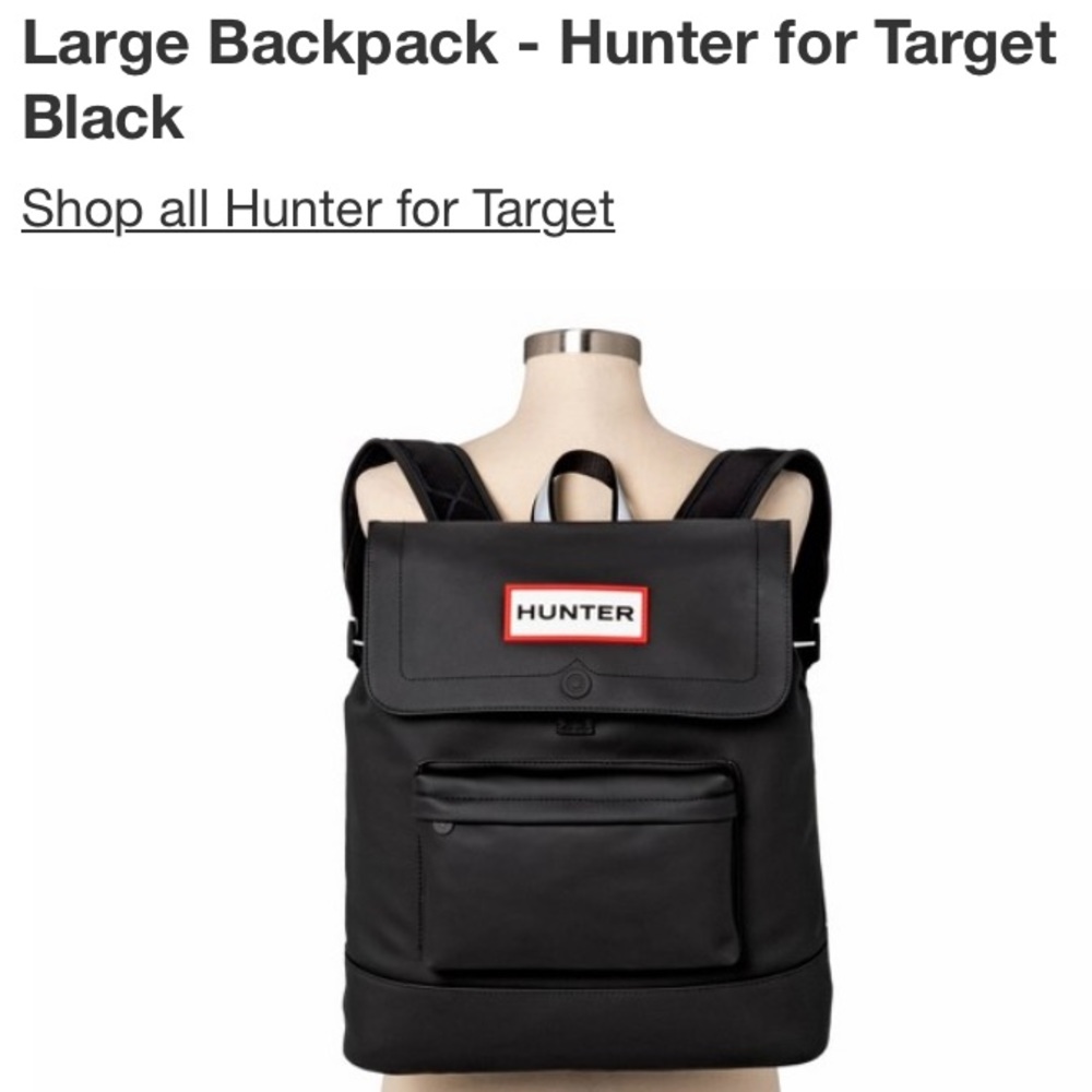 Hunter For Target Black Backpack